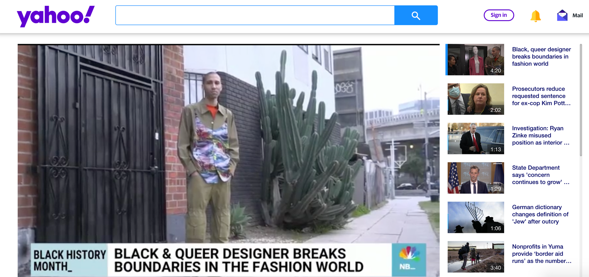 NBC News Interview: Black, Queer Designer Breaks Boundaries In Fashion World