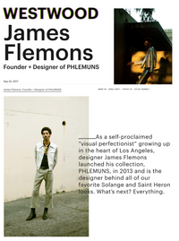 WESTWOOD - James Flemons Founder + Designer of PHLEMUNS